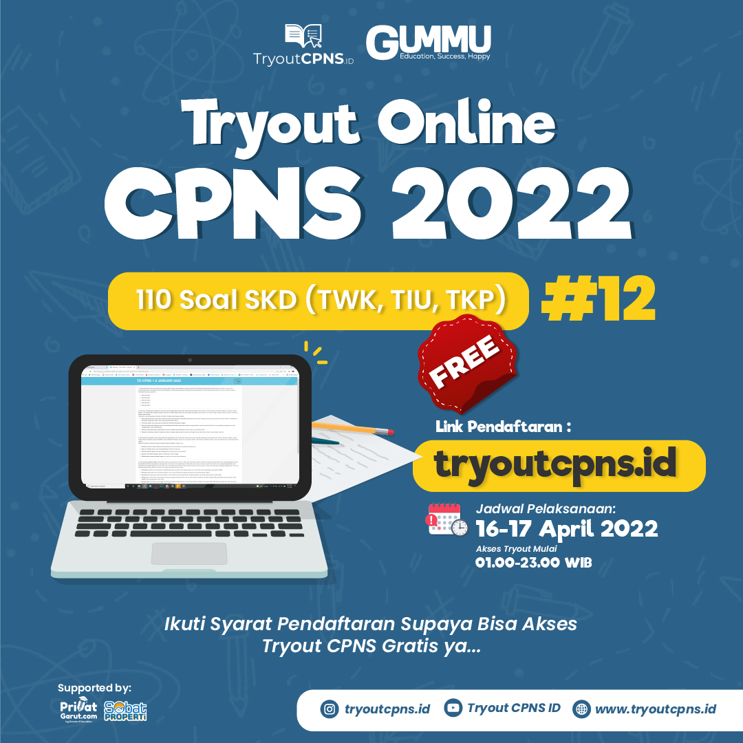Tryout CPNS Online Gratis Batch 13 | 23-24 April 2022
