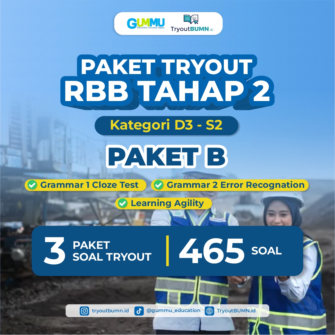 Paket Tryout RBB Tahap 2 Paket B D3S2
