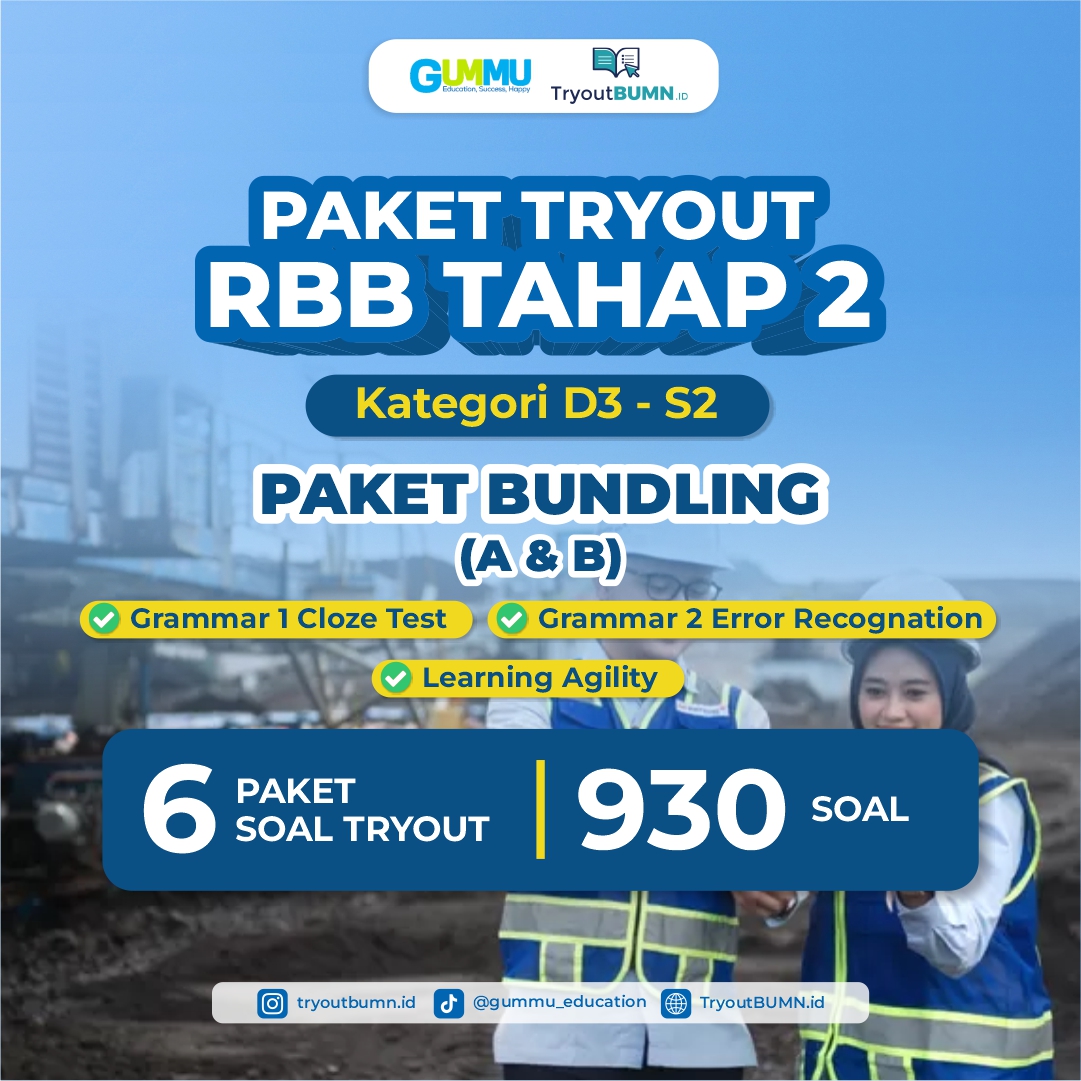 Paket Tryout RBB Tahap 2 Paket Bundling D3S2